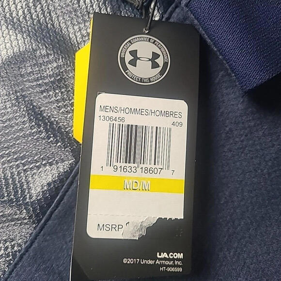 NWT Under Armour Storm ColdGear Hybrid Windbreaker Mens Jacket Med Navy Blue - Picture 4 of 9